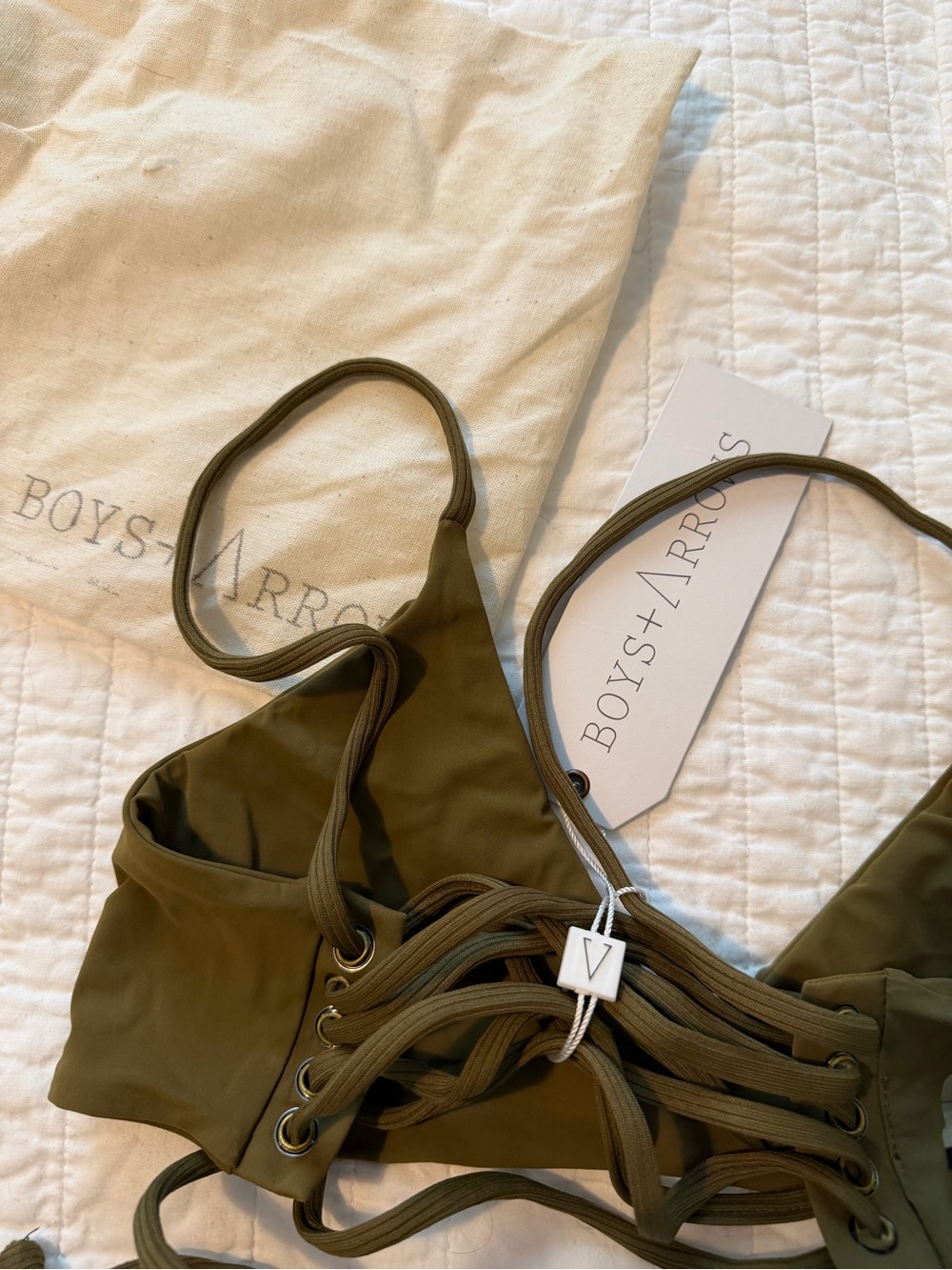 Boys + Arrows Olive Green Two-Piece Bikini Set - Picture 7 of 8